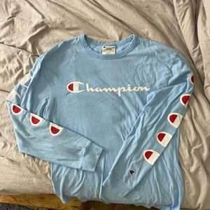 Baby blue Champion long sleeve shirt